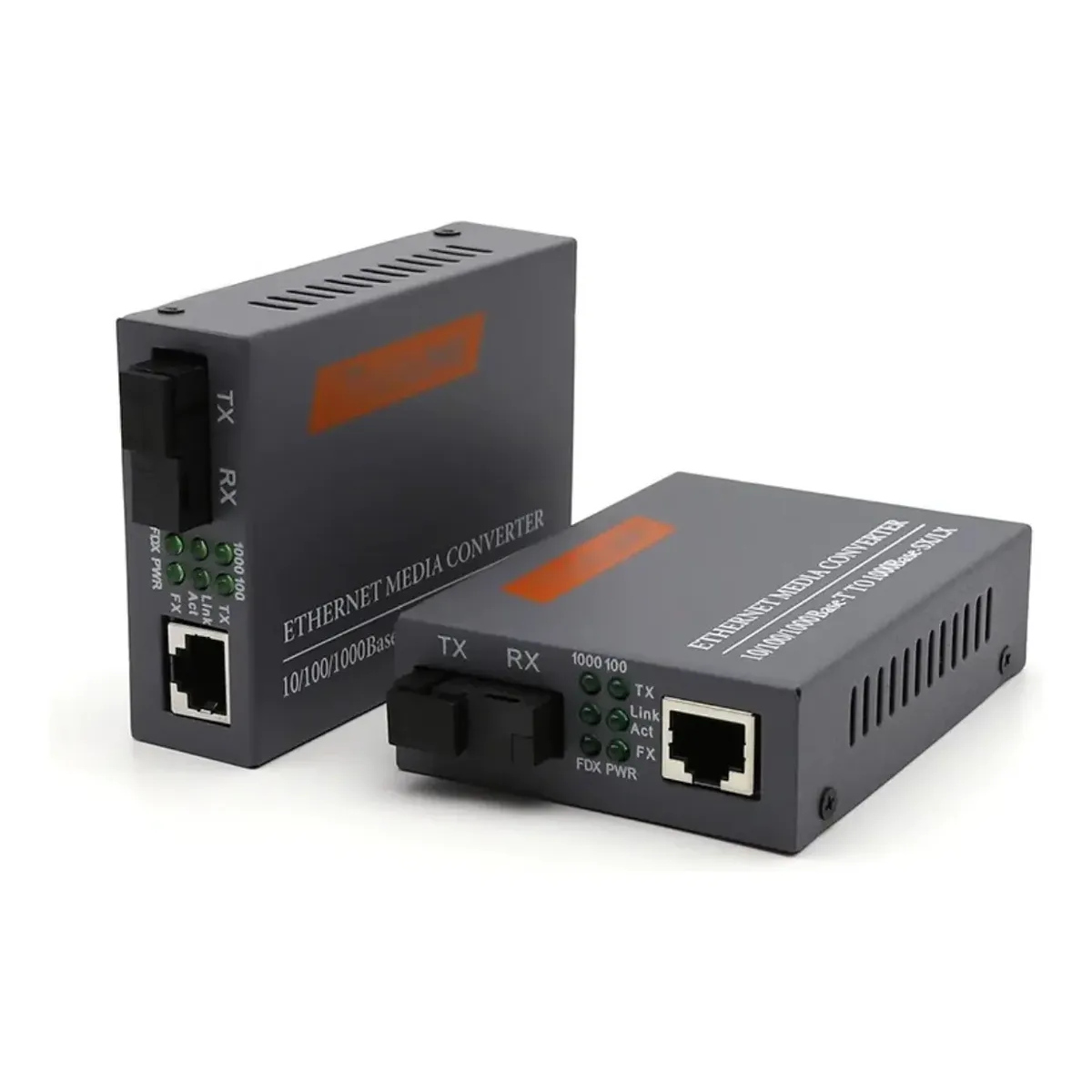 Conversores Mídia Gigabit 1000 Mb (par A + B) Fibra C/ Fonte