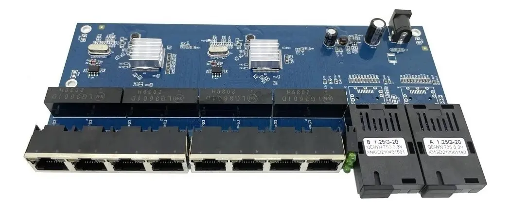 Switch Rede Metro Giga Gigabit 1000mb Gbic A B-8p Rj45