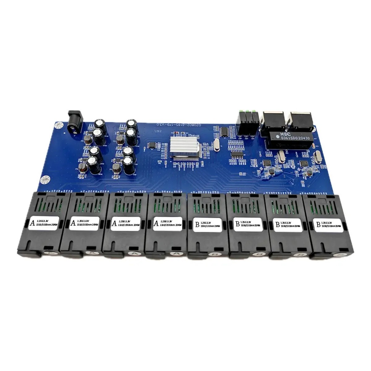 Placa Switch Gigabit 8 Portas Fibra SC A/B e 2 RJ45