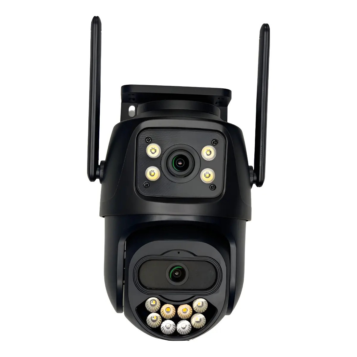 Câmera Wi-fi Duas Lentes 4mp/4k Duas Imagens Externas Onvif Preto