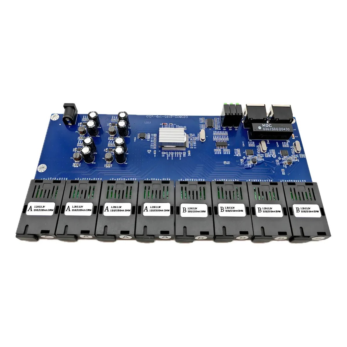 Switch Gigabit 8 Portas de Fibra SC e 2 RJ45 com Fonte
